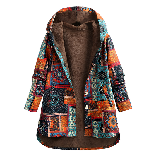 Griselda - Damen-Hoodie mit ethnischen Blumenmotiven