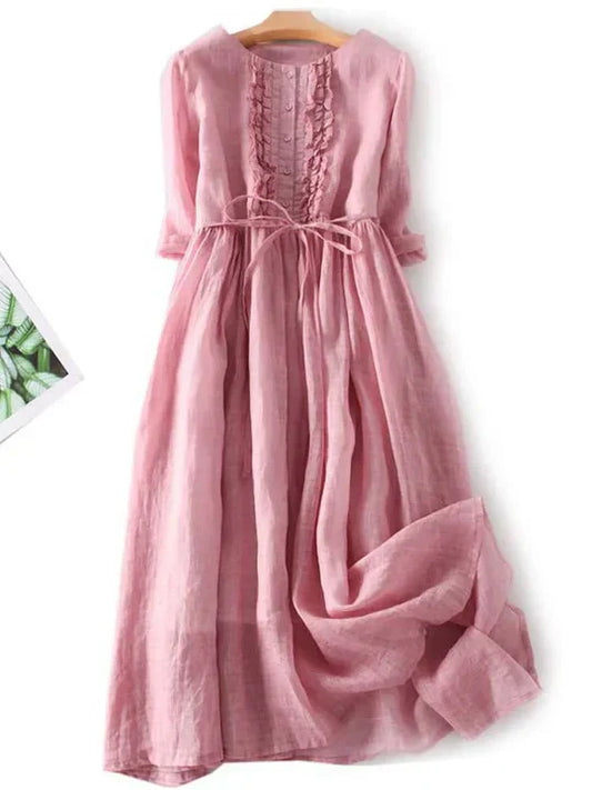 Odarike - Leichtes Naturfaser-Kleid Damen