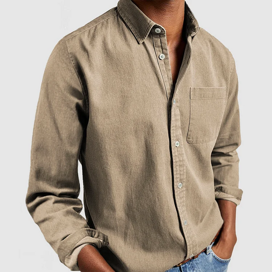 Blake - Bequemes Herren-Langarmshirt mit Kragen