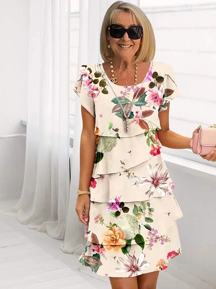 Cersei - Blumenkleid mit Rüschen Fließend & Feminin