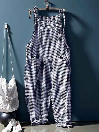 Alyssa - Frauen-Overall mit Streifen und weitem Bein
