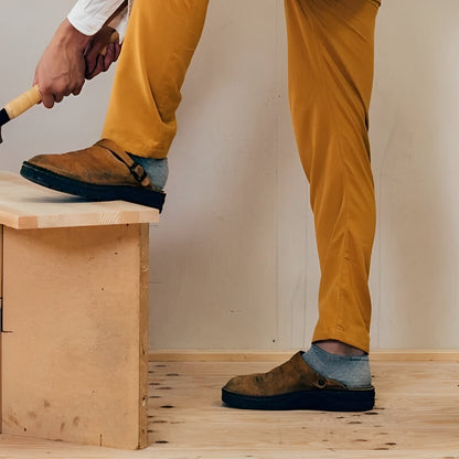 Devin - Komfortable Herrenlederpantoffeln