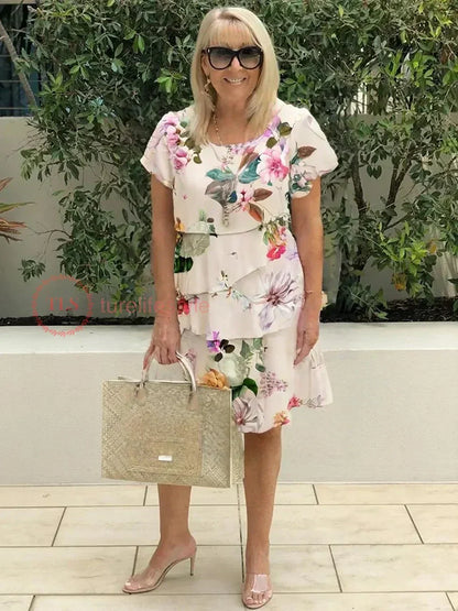Cersei - Blumenkleid mit Rüschen Fließend & Feminin