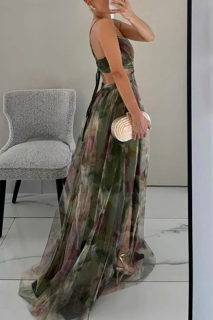 Brienne - Damen-Maxikleid, Elegant & Geschichtet