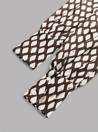 Bella - Elegante Rautenbedruckte Robe mit tailliertem Schnitt