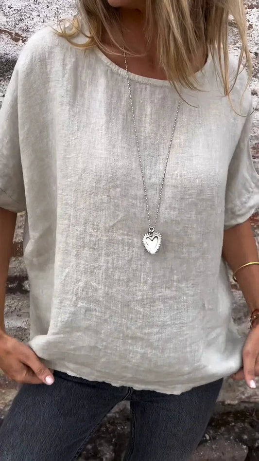 Julia - Bluse mit halblangen, lockeren Ärmeln