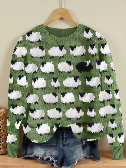 Camila - Przytulny retro sweter z wełny owczej