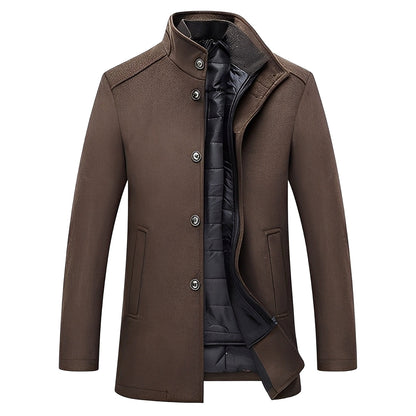 Kylian - chaqueta de invierno cálida para hombre con cuello alto y botones