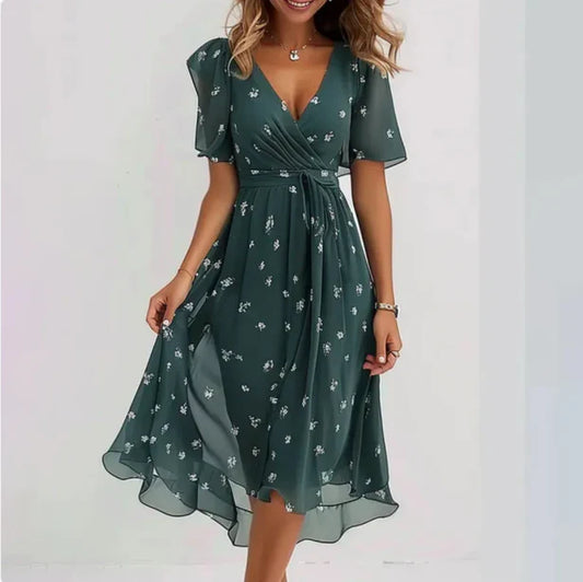 Kathe - Sexy V-Ausschnitt-Sommerkleid