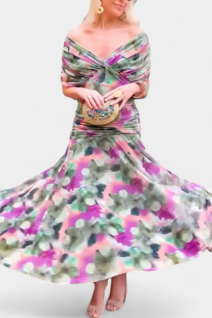 Celine - Elegante Off-Shoulder-Robe