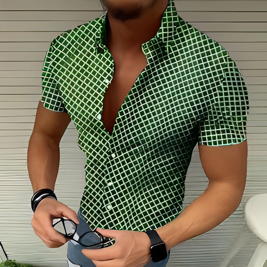 Raldy - Herren Kurzarm-Freizeithemd