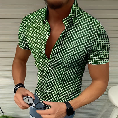 Raldy - Herren Kurzarm-Freizeithemd