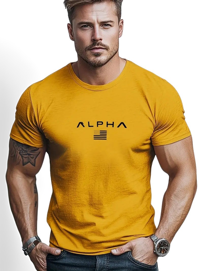 Neal - Prosty T-shirt z okrągłym dekoltem dla mężczyzn