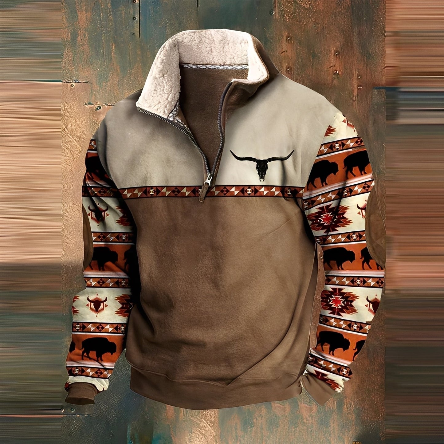 Kenton - Modny męski sweter z zamkiem błyskawicznym