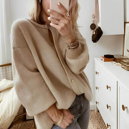 Mildred - Cardigan tricotat oversize călduros pentru femei