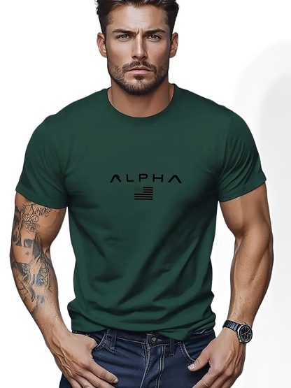 Neal - Prosty T-shirt z okrągłym dekoltem dla mężczyzn