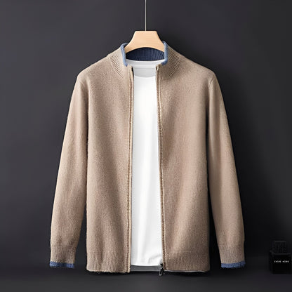 Brendon - Cozy men's cardigan with zipper