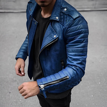 Matthew - Men's leather jacket in relaxed style
