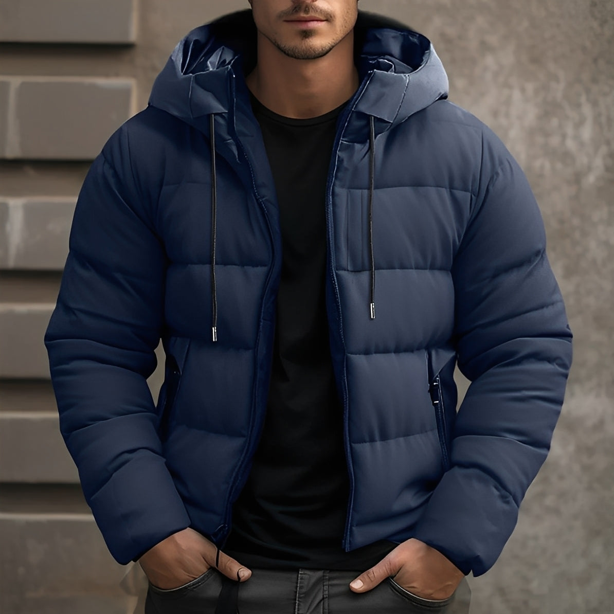 Georgie - Elegante felpa con cappuccio da uomo in velluto