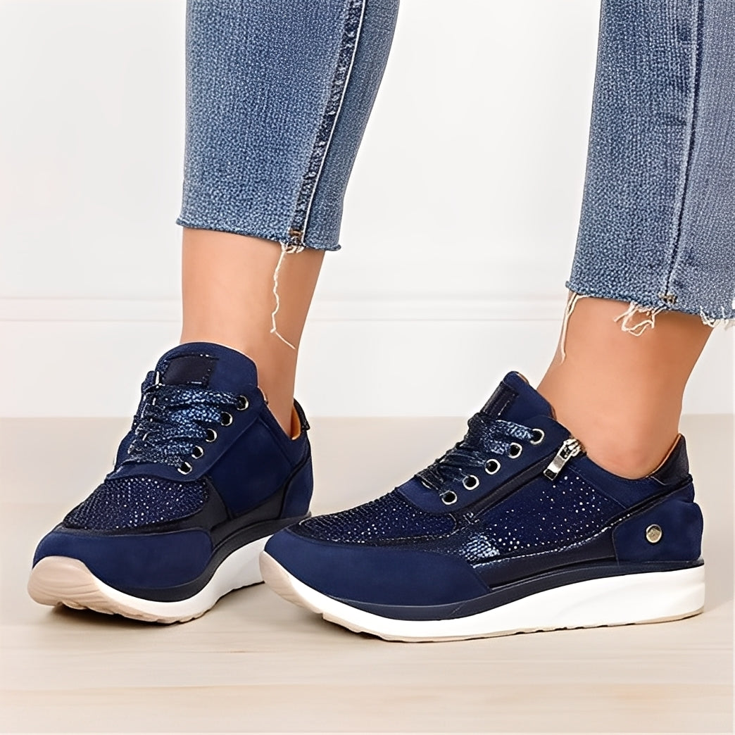 Melanie - Women's Sneakers with Zipper