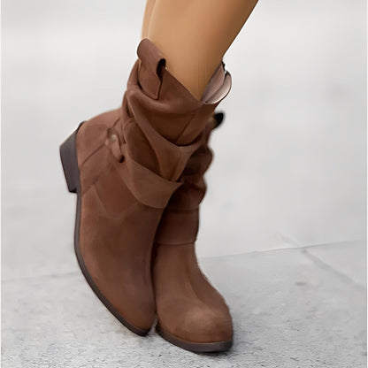 Marjorie - Bequeme Wildlederstiefel mit extra weiter Passform für Damen