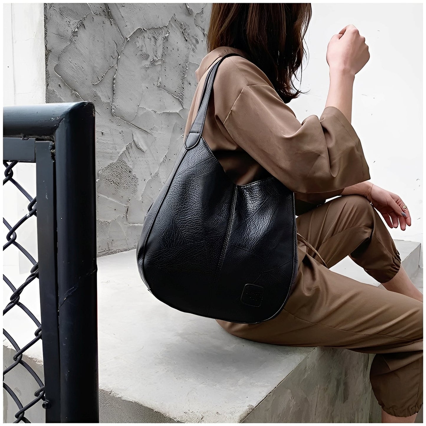 Charlotte - Set aus Vintage-Lederhandtaschen