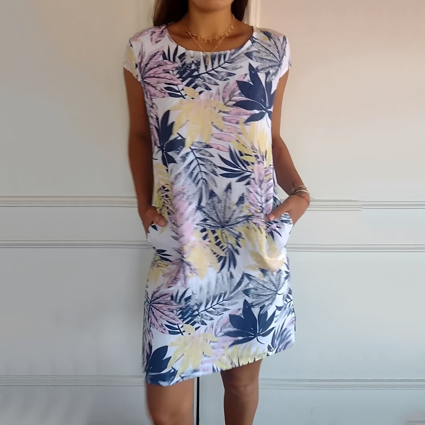 Katherine - Locker geschnittenes, bedrucktes Kleid für Damen