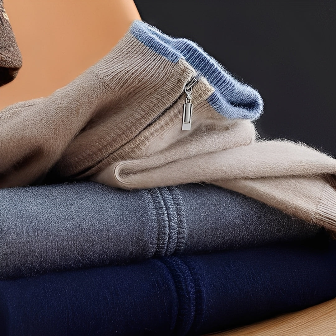 Brendon - Cozy men's cardigan with zipper