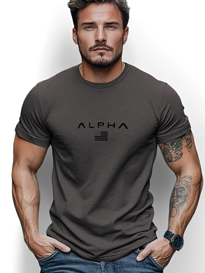 Neal - Prosty T-shirt z okrągłym dekoltem dla mężczyzn