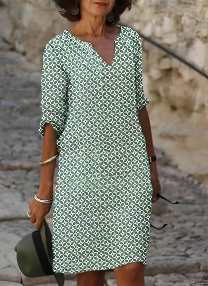 Kristina - Modisches Midikleid mit halblangen Ärmeln für Damen