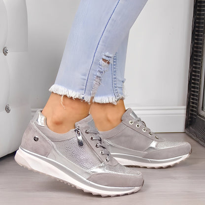 Melanie - Women's Sneakers with Zipper