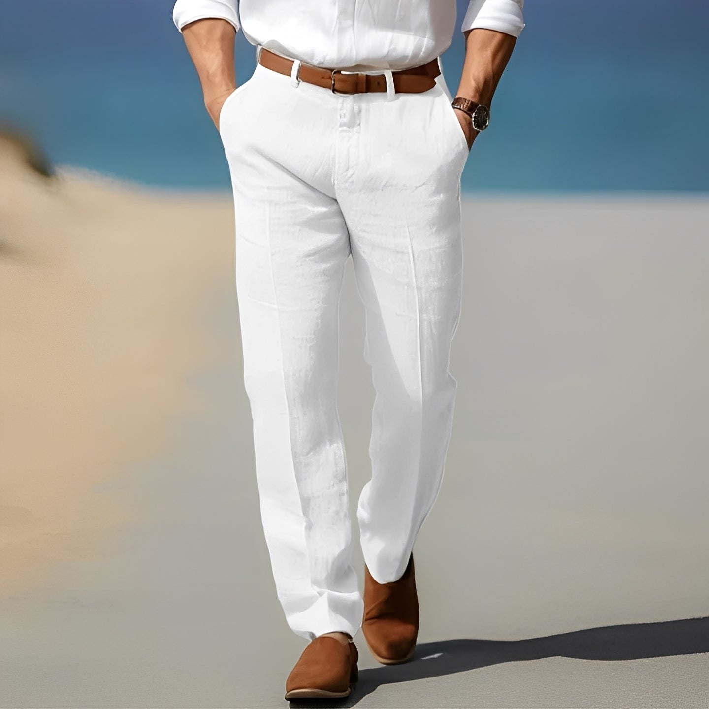 Trent - Komfortable, stylische Leinenhose für Männer
