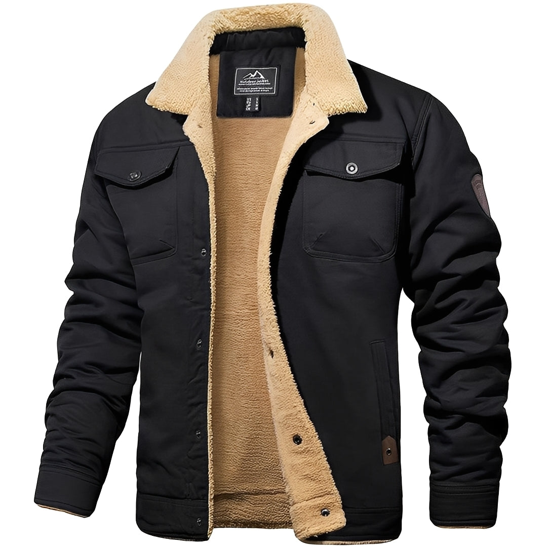 Joshua - Moderne, warme Herrenjacke mit Sherpa-Futter