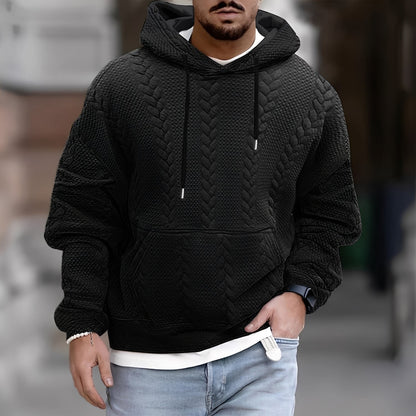 Wallis - Stilvolle, leger gestrickte Herren-Kapuzenjacke