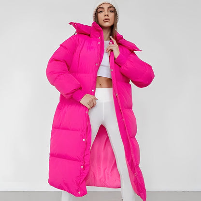 Jacquelyn - Modna długa damska kurtka z kapturem