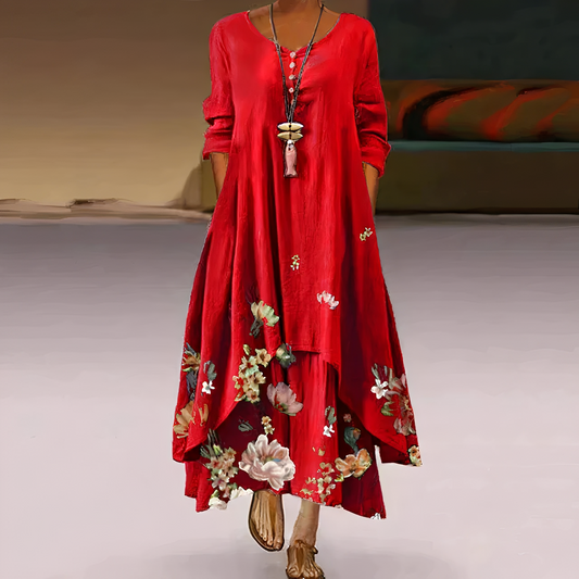 Kalin - Elegantes Damenkleid mit unregelmäßigem Saum