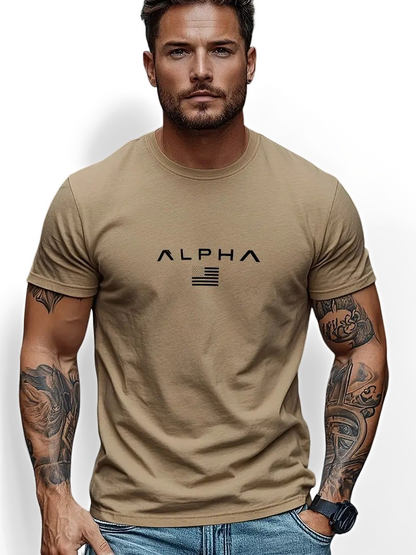 Neal - Prosty T-shirt z okrągłym dekoltem dla mężczyzn