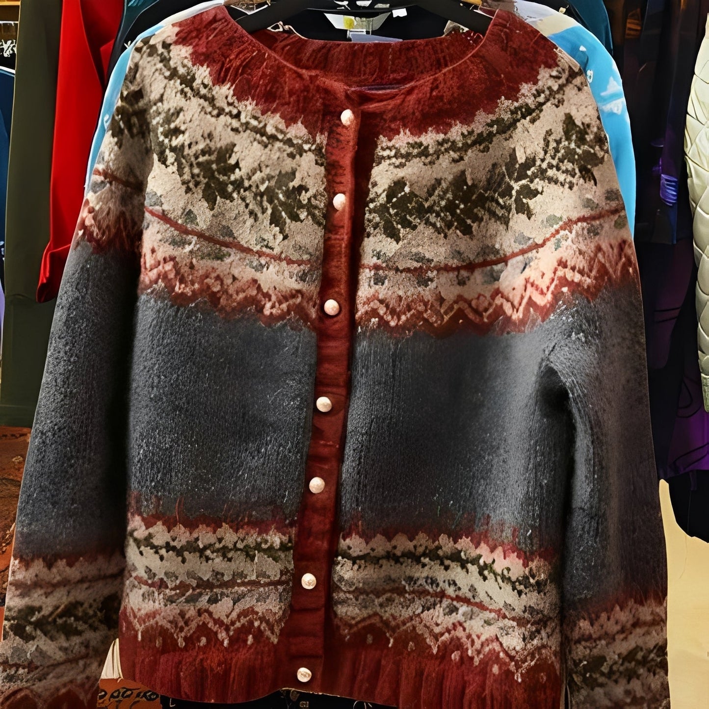 Nicola - Stylowy etniczny damski kardigan