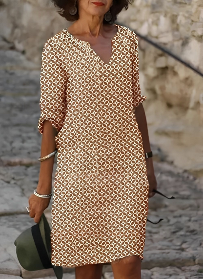 Kristina - Modisches Midikleid mit halblangen Ärmeln für Damen