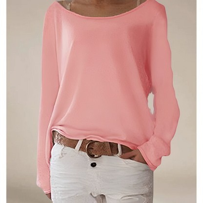 Alexa – sweter z okrągłym dekoltem z dzianiny