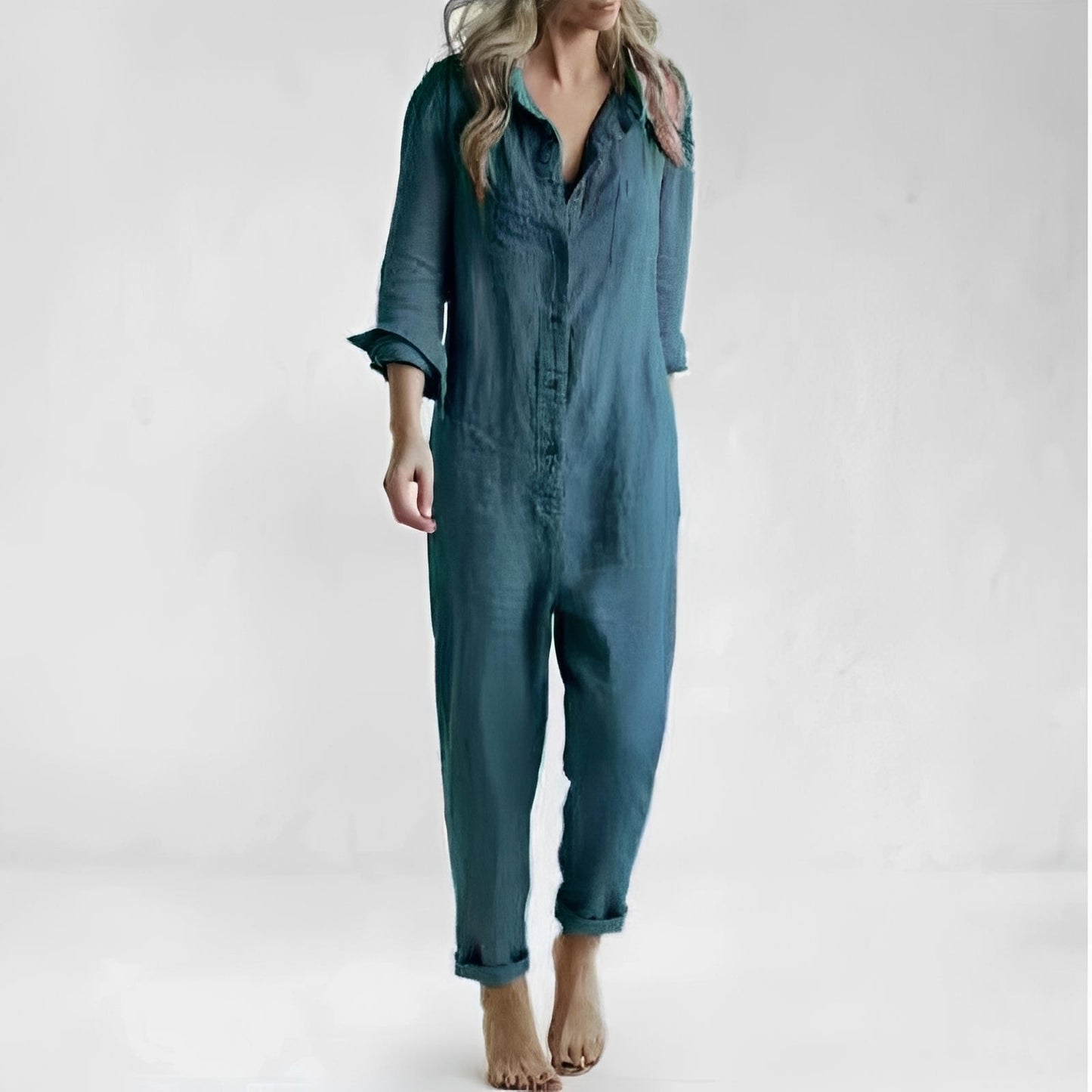 Jasmine - Bequemer Langarm-Jumpsuit mit Taschen für Damen
