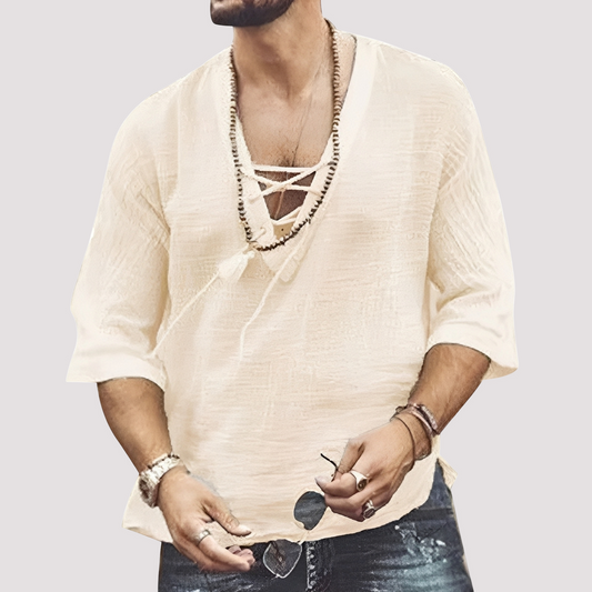 Melvin - Elegantes, luftdurchlässiges, locker geschnittenes Herrenhemd