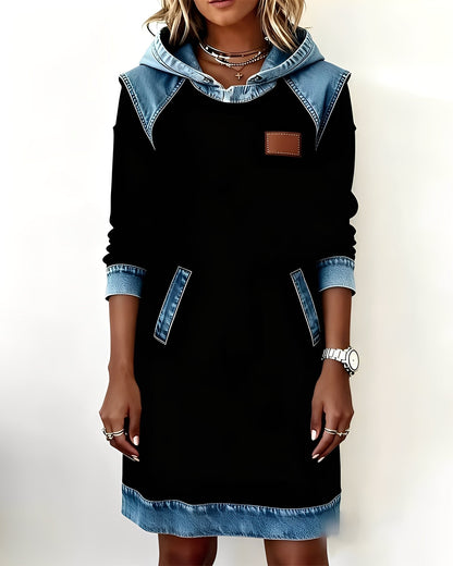 Catherine - Schickes Kapuzenkleid mit Taschen für Damen