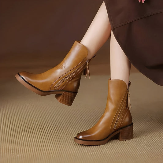 Destini - Elegant leather ankle boots for women