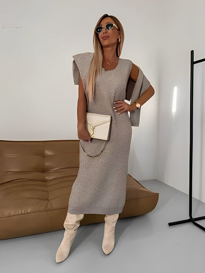 Cherice - Elegancki, luźno dziergany zestaw dla kobiet