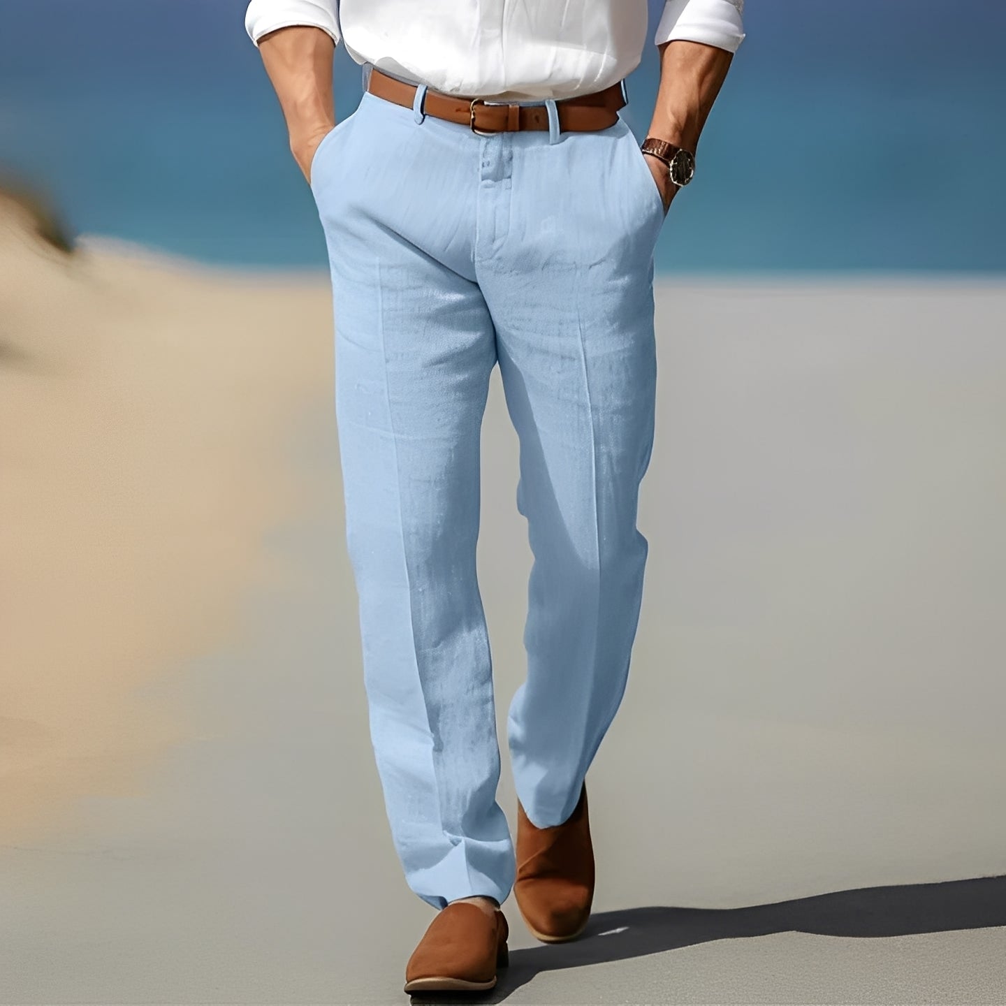 Trent - Komfortable, stylische Leinenhose für Männer