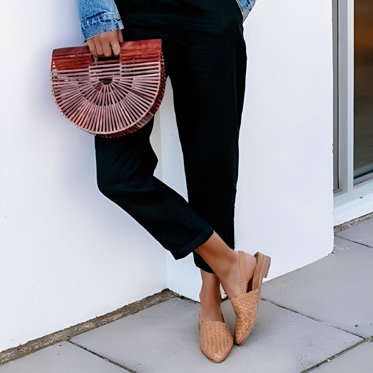 Dolores - Komfortable geflochtene Damensandalen aus Leder