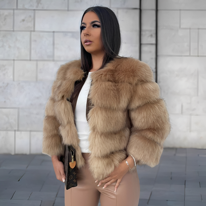 Amelia - elegantní, teplý dámský umělý kožich