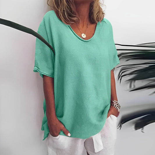 Lena – Klassische Bluse mit kurzen Ärmeln