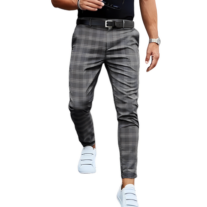 Deacon - Pantalon homme en coupe slim décontractée à carreaux